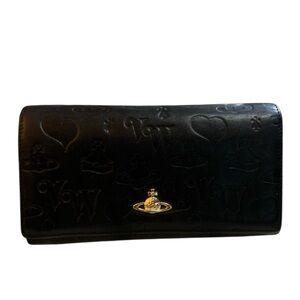 Vivienne Westwood
Embossed Orb Logo Leather Long Wallet black.